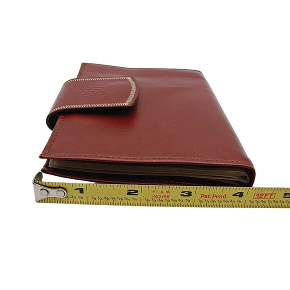 NEW Princess Gardner Dark Red Leather Bifold Wallet Card Slots Coin Purse Vtg - Picture 11 of 12